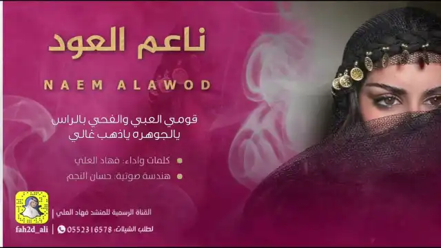 كلمات اغنية ناعم العود فهاد العلي